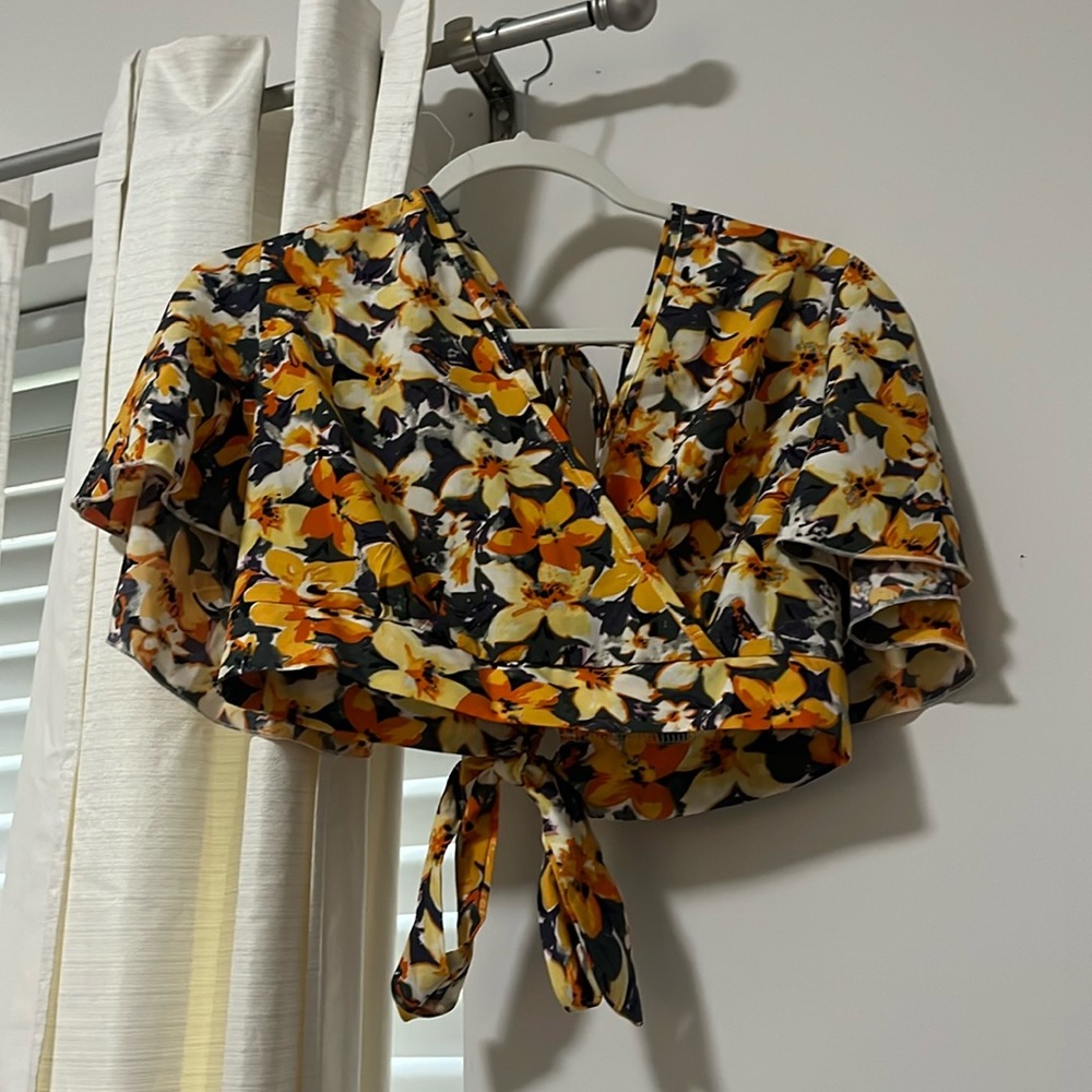 SHEIN size large floral crop top.